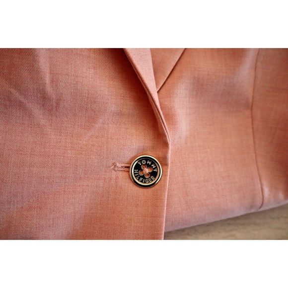 Tommy Hilfiger H31JV904 Women's Sz 12 Misty Rose Pink Single Button Blazer - Picture 4 of 11